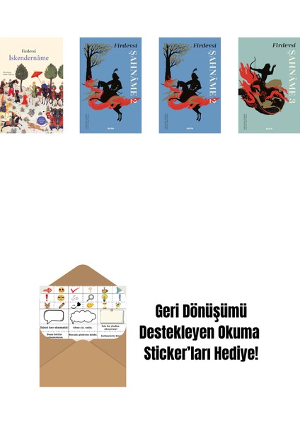 Firdevsi 4 Kitap Set + Okuma Sticker'ları