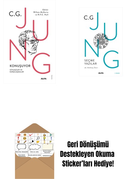Jung Konuşuyor + Jung Seçme Yazılar + Okuma Sticker'ları