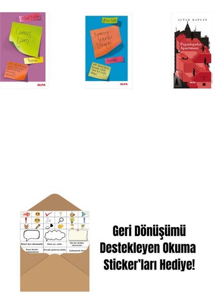 Camus Dansı + Kırmızıyı Sevenler Derneği + Papadopulos Apartmanı + Okuma Sticker'ları