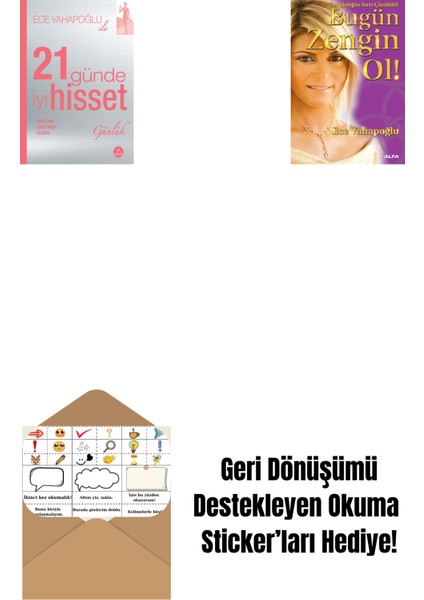 21 Günde Iyi Hisset (Günlük) + Bugün Zengin Ol ! + Okuma Sticker'ları
