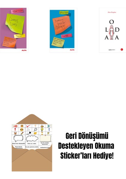 Camus Dansı + Kırmızıyı Sevenler Derneği + Aloda + Okuma Sticker'ları