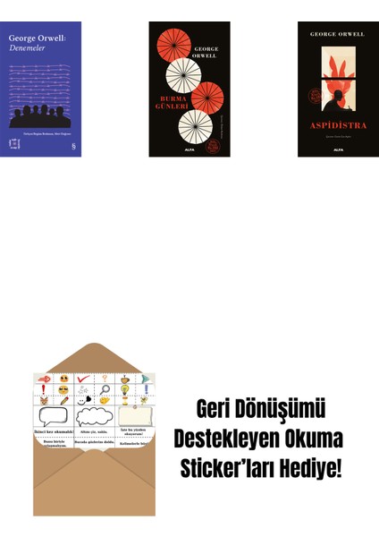 Everest Açıkhava 24 - Denemeler + Burma Günleri (Ciltli) + Aspidistra (Ciltli) + Okuma Sticker'ları