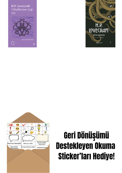 Everest Açıkhava 6 - Cthulhu’nun Çağrısı + H.p. Lovecraft - Bütün Romanları (Ciltli) + Okuma Sticker'ları