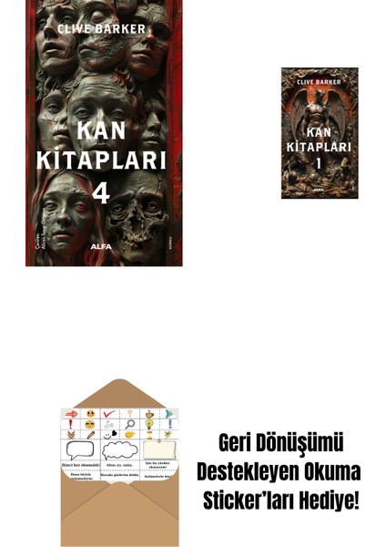 Kan Kitapları 4 + Kan Kitapları 1 + Okuma Sticker'ları