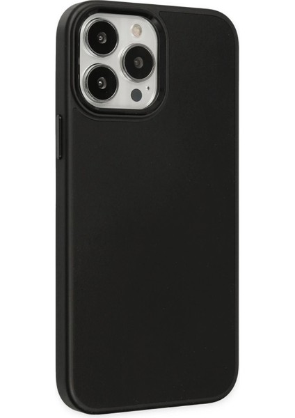 Newface iPhone 13 Pro Kılıf Asya Deri Silikon - Siyah