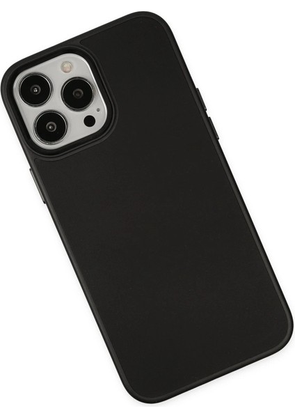 Newface iPhone 13 Pro Kılıf Asya Deri Silikon - Siyah