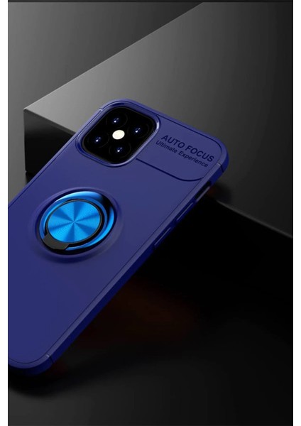 Newface iPhone 12 Mini Kılıf Range Yüzüklü Silikon - Mavi