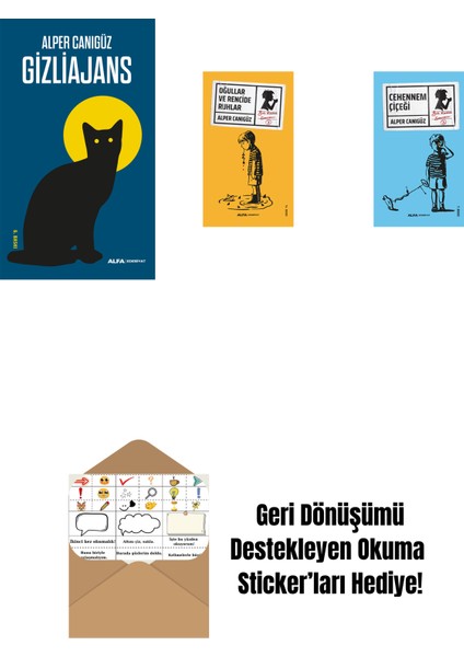 Gizliajans + Oğullar ve Rencide Ruhlar + Cehennem Çiçeği + Okuma Sticker'ları