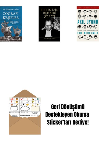 Coğrafi Keşifler + Fikrimizin Rehberi (Ciltli) + Akıl Oyunu + Okuma Sticker'ları