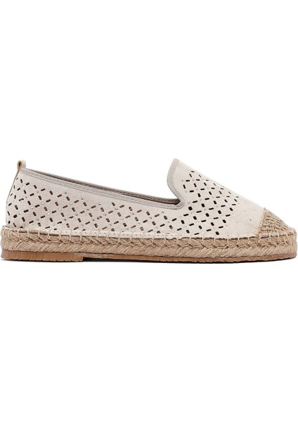 Kadın Bej Fileli Süet Espadril 25SFE402710