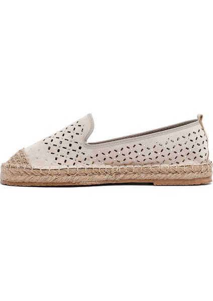 Kadın Bej Fileli Süet Espadril 25SFE402710