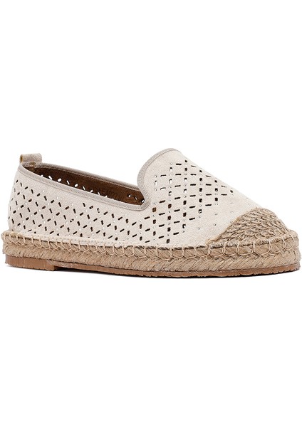 Kadın Bej Fileli Süet Espadril 25SFE402710