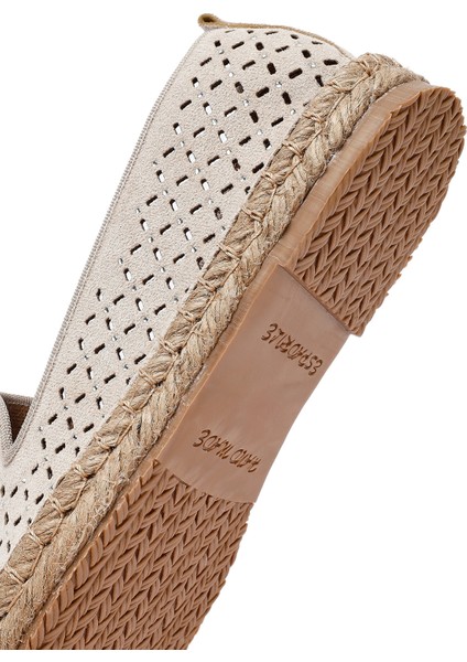 Kadın Bej Fileli Süet Espadril 25SFE402710