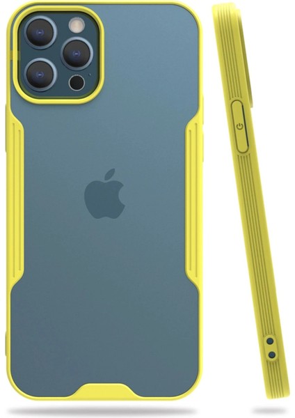 Newface iPhone 12 Pro Max Kılıf Platin Silikon - Sarı