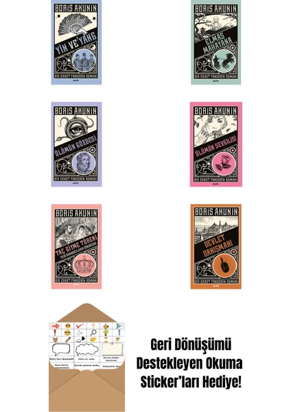 Boris Akunin 6 Kitap Set + Okuma Sticker'ları