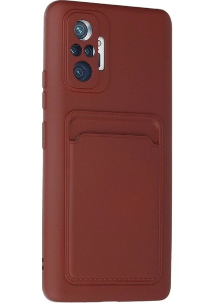 Newface Xiaomi Redmi Note 10 Pro Kılıf Kelvin Kartvizitli Silikon - Bordo fiyatları
