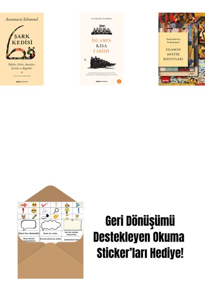 Şark Kedisi + Islamın Kısa Tarihi + Islamın Mistik Boyutları + Okuma Sticker'ları