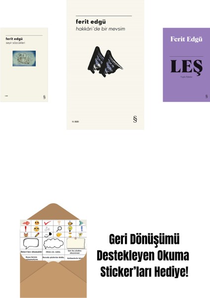 Seyir Sözcükleri + Hakkâri'de Bir Mevsim + Leş (Bez Ciltli) + Okuma Sticker'ları