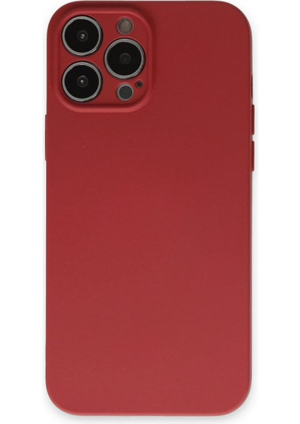 Newface iPhone 13 Pro Kılıf Nano Içi Kadife Silikon - Kiremit