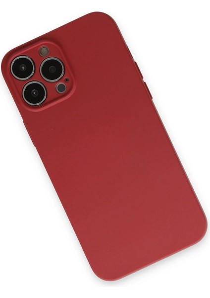 Newface iPhone 13 Pro Kılıf Nano Içi Kadife Silikon - Kiremit modelleri