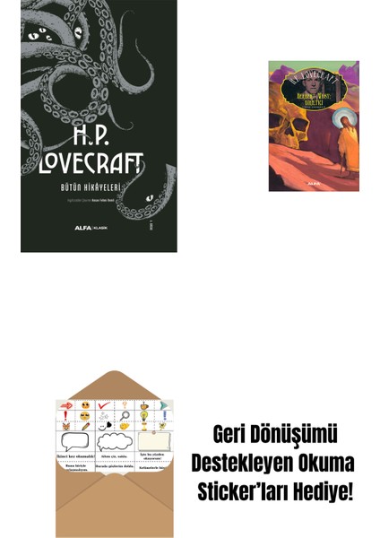 H.p. Lovecraft - Bütün Hikayeleri (Ciltli) + Herbert West: Diriltici + Okuma Sticker'ları