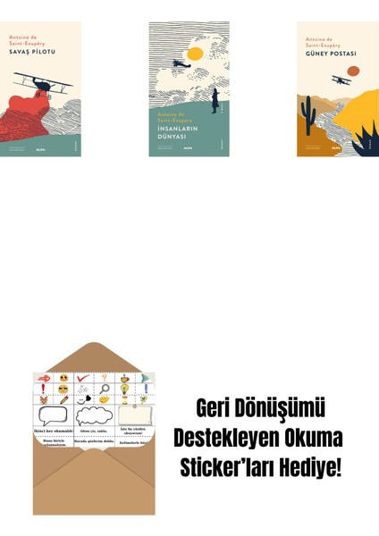 Savaş Pilotu + Insanların Dünyası + Güney Postası + Okuma Sticker'ları