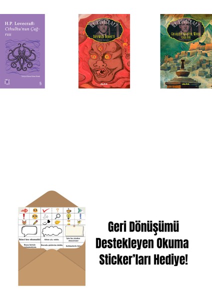 Everest Açıkhava 6 - Cthulhu’nun Çağrısı + Dunwich Dehşeti + Charles Dexter Ward Vakası + Okuma Sticker'ları