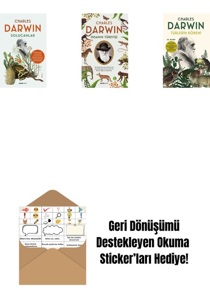 Solucanlar + Insanın Türeyişi + Türlerin Kökeni + Okuma Sticker'ları