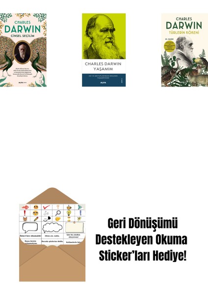 Cinsel Seçilim + Yaşamım + Türlerin Kökeni + Okuma Sticker'ları