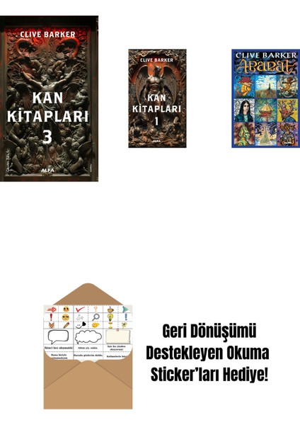 Kan Kitapları 3 + Kan Kitapları 1 + Abarat + Okuma Sticker'ları