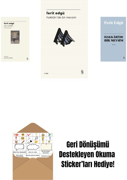 Yeni Cahiller + Hakkâri'de Bir Mevsim + Hakkâri'de Bir Mevsim (Bez Ciltli) + Okuma Sticker'ları
