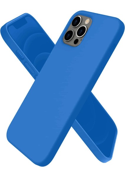Newface iPhone 12 Pro Max Kılıf First Silikon - Mavi