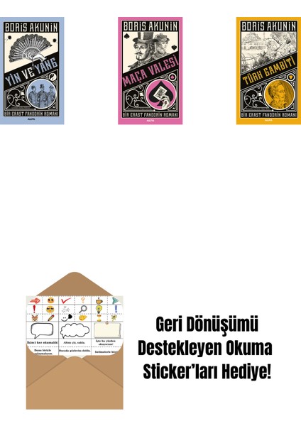 Yin ve Yang + Maça Valesi + Türk Gambiti + Okuma Sticker'ları