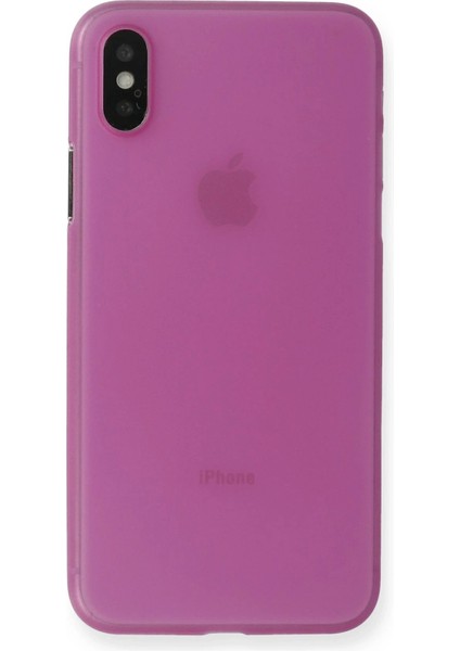 Newface iPhone Xs Max Kılıf Pp Ultra Ince Kapak - Pembe
