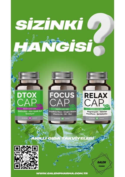 Dtox Cap 60 Kapsül (KARACİĞER Detoksu) Glutatyon, Devedikeni ve Enginar İçeren Takviye Edici Gıda
