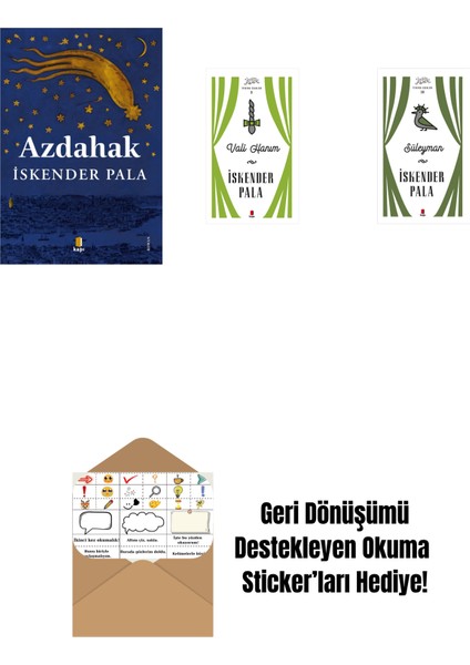 Azdahak + Vali Hanım (Ciltli) + Süleyman (Ciltli) + Okuma Sticker'ları
