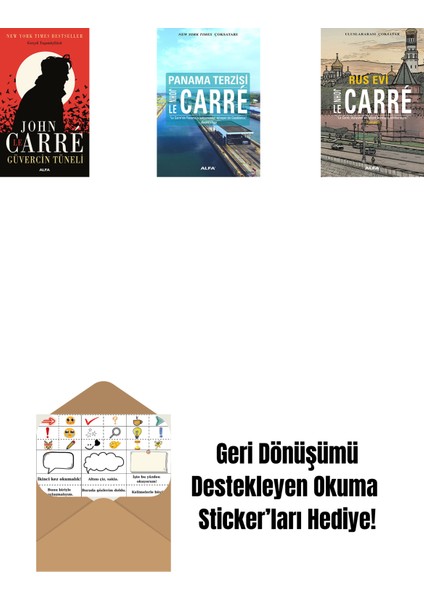 Güvercin Tüneli + Panama Terzisi + Rus Evi + Okuma Sticker'ları