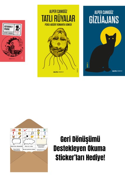 Kıyamet Park + Tatlı Rüyalar + Gizliajans + Okuma Sticker'ları