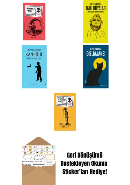 Alper Canıgüz 5 Kitap Set + Okuma Sticker'ları