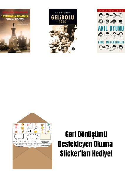 1922 Mudanya Mütarekesi Diplomasi Savaşı + Gelibolu 1915 + Akıl Oyunu + Okuma Sticker'ları