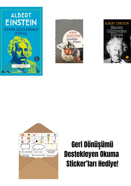 Benim Sözlerimle Dünya + Göreliliğin Anlamı + Benim Gözümden Dünya + Okuma Sticker'ları