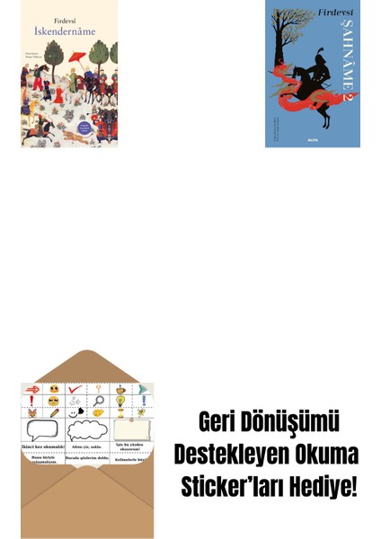 Iskendernâme (Ciltli) + Şahnâme 2 (Ciltli) + Okuma Sticker'ları