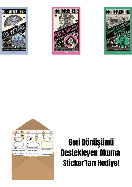 Yin ve Yang + Maça Valesi + Ahhilleus’un Ölümü + Okuma Sticker'ları