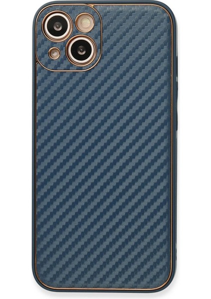 Newface iPhone 13 Kılıf Coco Karbon Silikon - Mavi