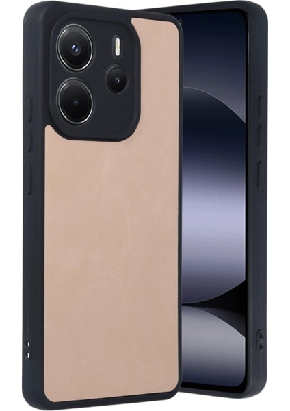 Newface Xiaomi Redmi Note 14 4g Kılıf Aras Deri Kapak - Pudra modelleri