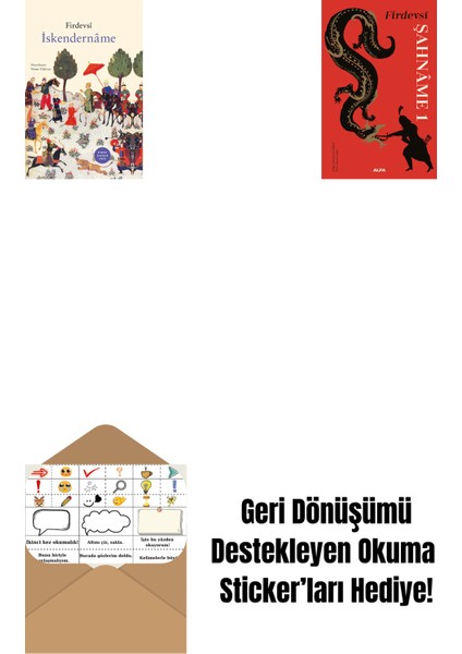 Iskendernâme (Ciltli) + Şahnâme 1 (Ciltli) + Okuma Sticker'ları