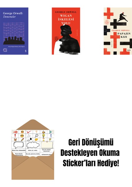 Everest Açıkhava 24 - Denemeler + Wigan Iskelesi Yolu + Papazın Kızı ( Ciltli ) + Okuma Sticker'ları