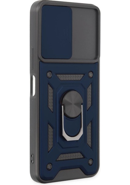 Newface Vivo Y16 Kılıf Pars Lens Yüzüklü Silikon - Lacivert fiyatları