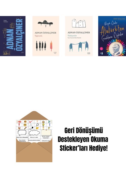 Adnan Özyalçıner 4 Kitap Set + Okuma Sticker'ları