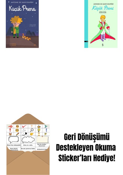 Küçük Prens (Ciltli) - Büyük Boy + Küçük Prens + Okuma Sticker'ları